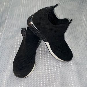 J Slide Orion Black Knit Shoes